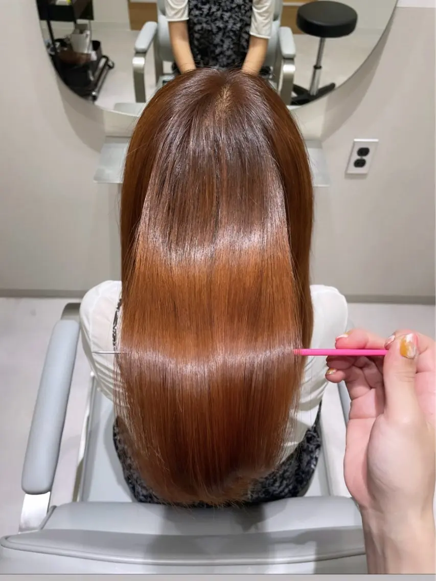ミディアム カラー ベージュカラー 透明感カラー オレンジ オレンジベージュ 髪質改善✨Zina浦 安/個室🌈YUKIのヘアスタイル
