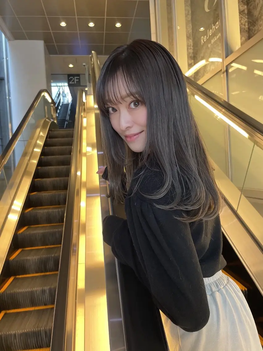 ロング カラー カット ヘアカラー トリートメント 髪質改善will hairdesignのヘアスタイル