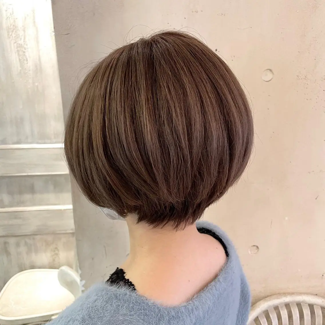 ショート カラー 髪質改善 韓国風ヘア レイヤーカット ショートヘア トリートメント 髪質改善 縮毛矯正/ レイヤー/銀座/本木のヘアスタイル