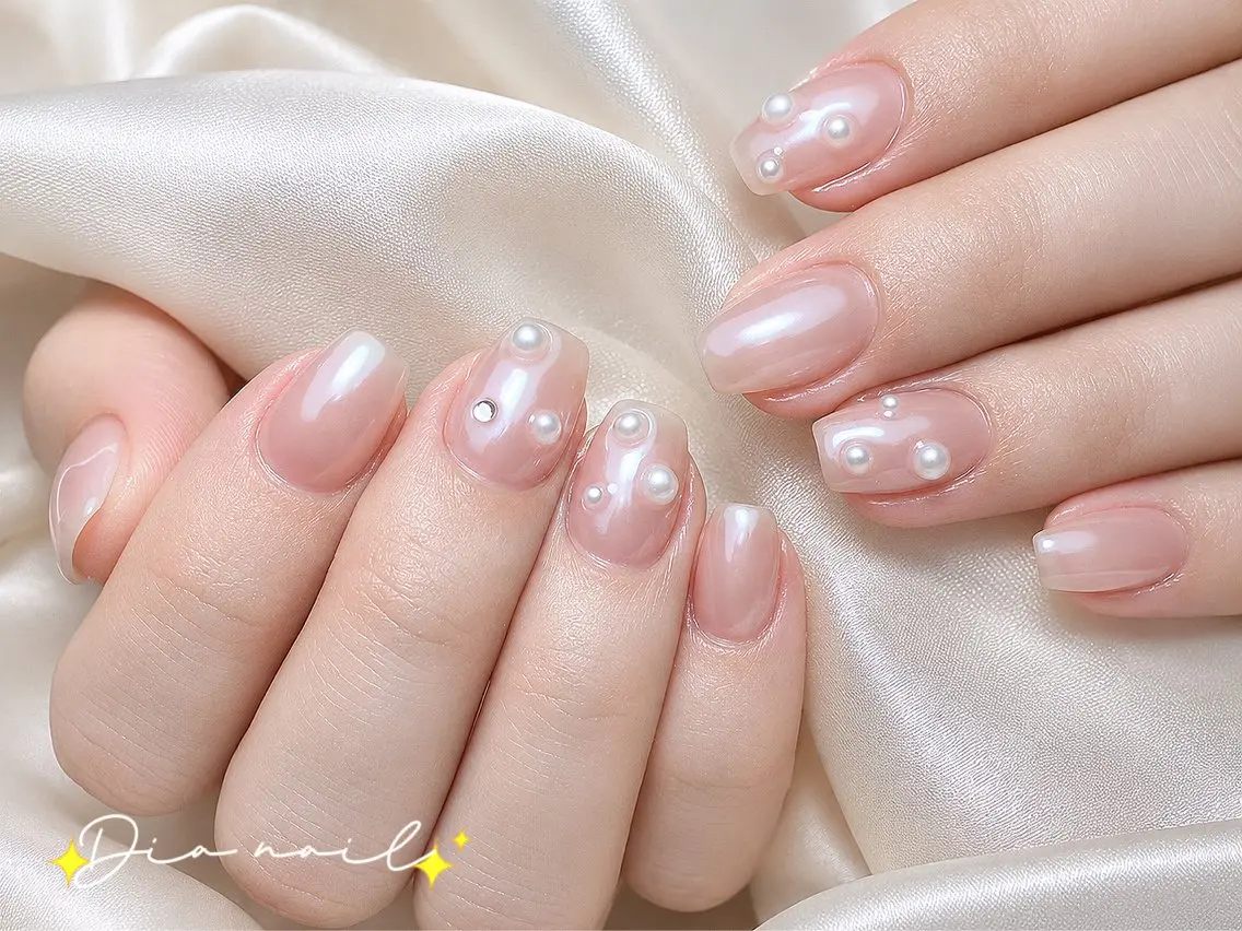 ネイル フットネイル 韓国ネイル レース マグネットネイル ニュアンスネイル ハンドネイル Dia nail サロンのネイルデザイン