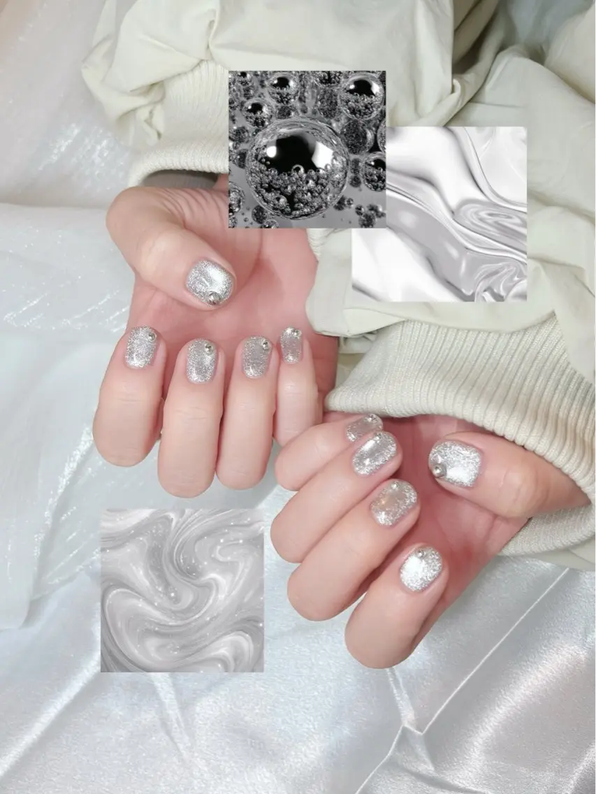 ネイル マグネットネイル シンプルネイル ハンドネイル Ray nail MINAMIのネイルデザイン