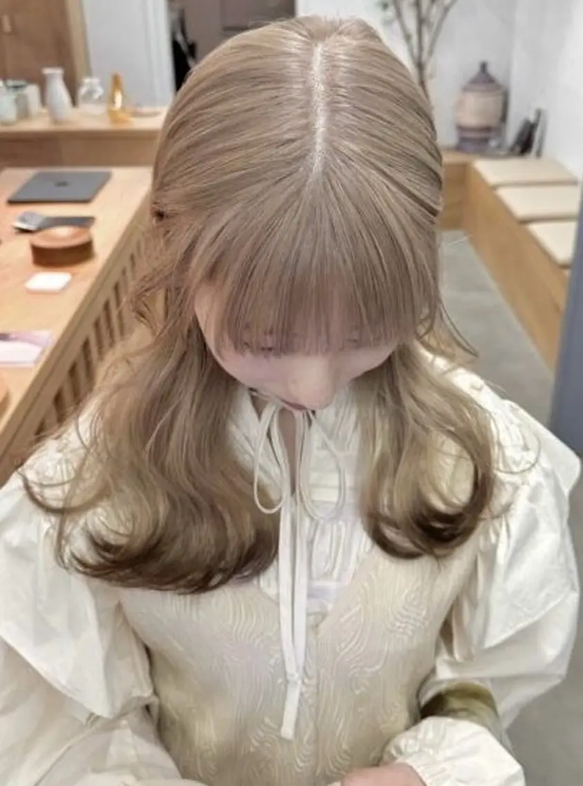 ロング ヘアカラー 暖色カラー/レイヤー カット☁️MEI☁️のヘアスタイル