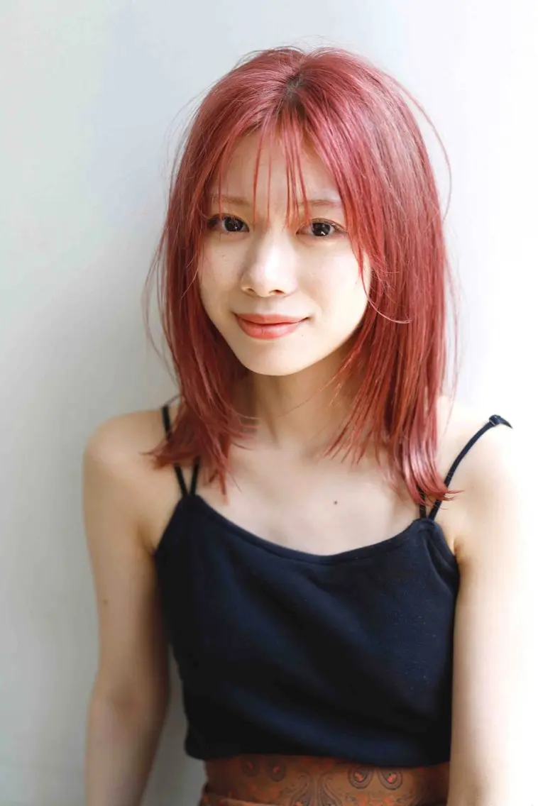 カラー ブリーチ ピンクカラー ヘアカラー oluolu hairのヘアスタイル