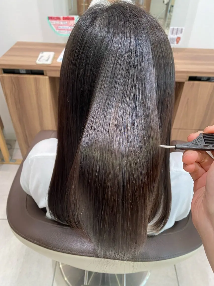 セミロング パーマ カット 縮毛矯正 .MANA. 【艶髪ロング】のヘアスタイル