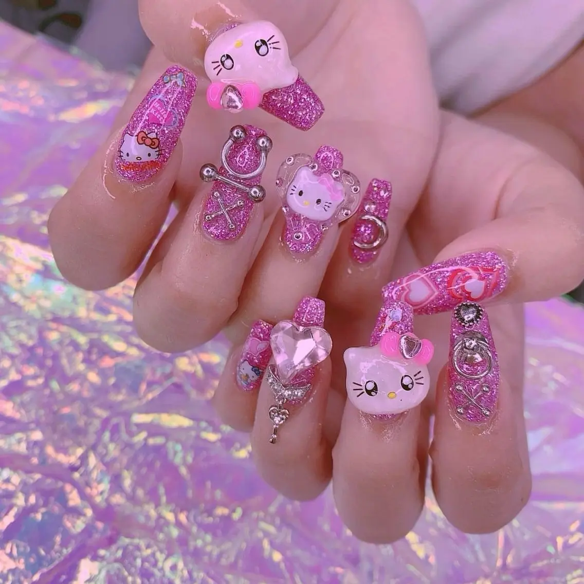 ネイル 渋谷／チップ長さ出し 👑アプレgel-xのネイルデザイン