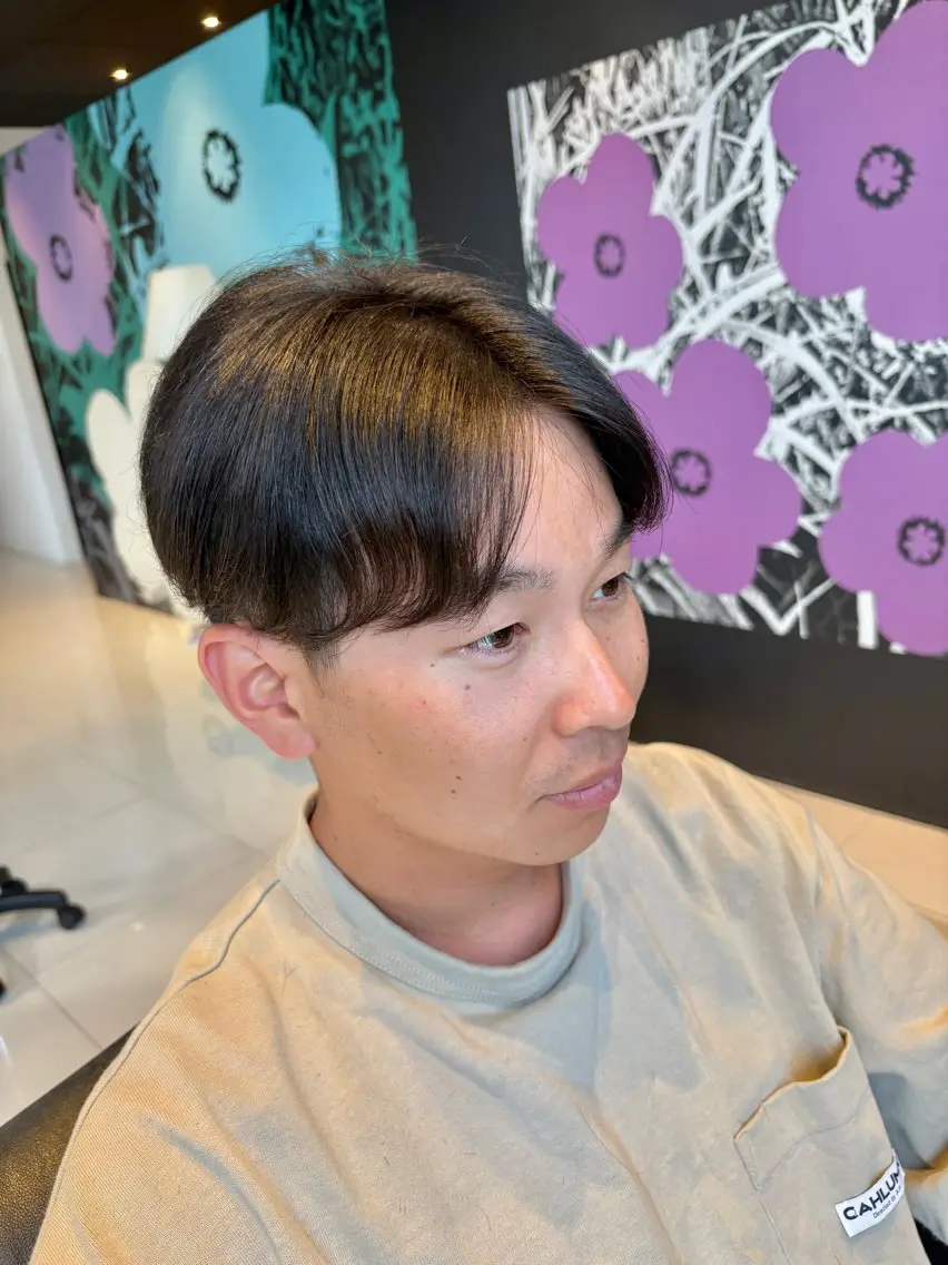 メンズ カット 縮毛矯正 三好 達也のヘアスタイル