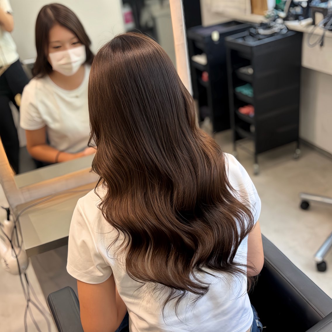 カラー ブリーチ ブラウンカラー 韓国風カラー ブリーチなしカラー ヘアカラー MOMOKA / Lapis今泉店のヘアスタイル