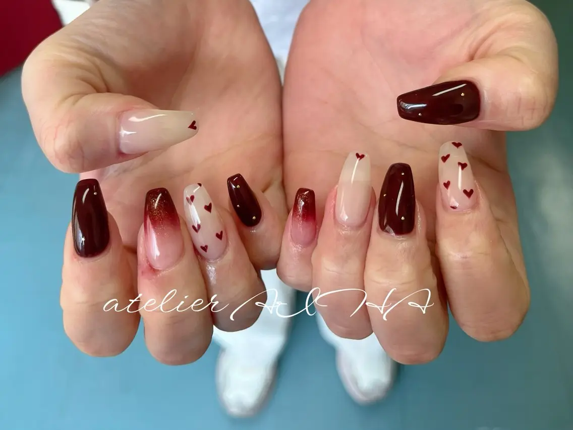 セミロング ハンドネイル ハンドケア アトリエAIHA★ フィルイン推奨サロンのネイルデザイン