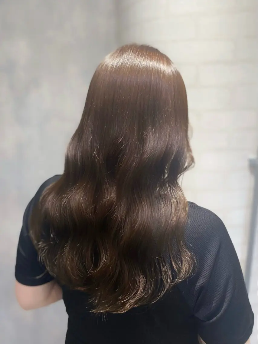 ロング カラー 透明感カラー カット ヘアカラー トリートメント shiori/透明感 /顔周り/髪質改善のヘアスタイル