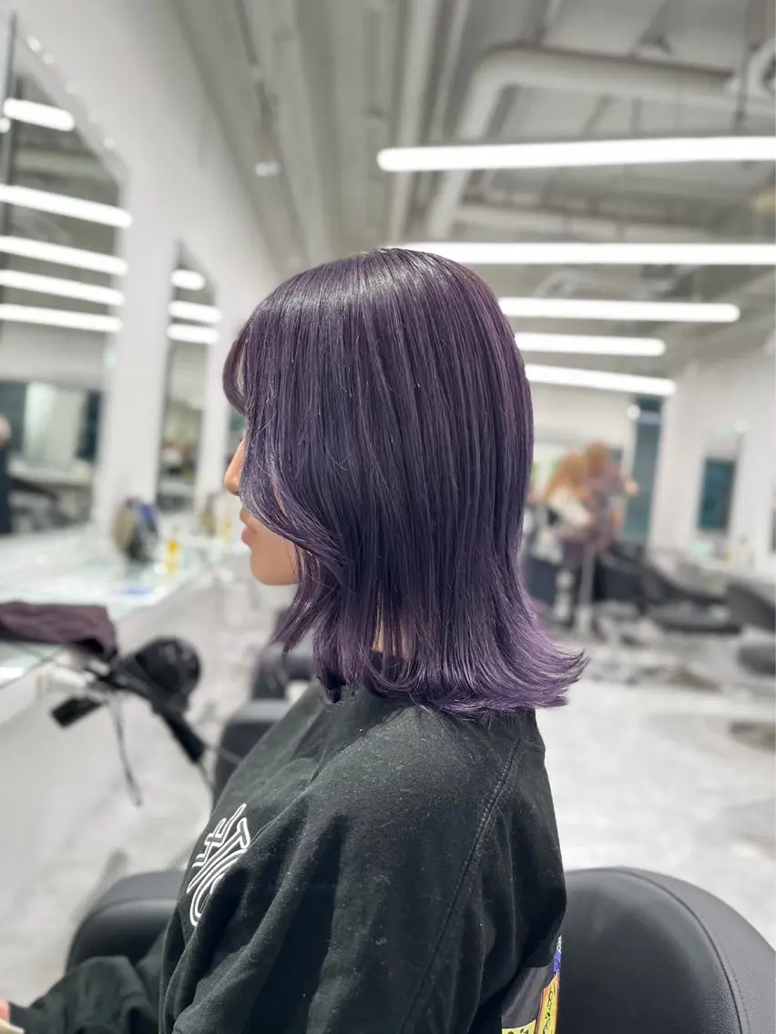 ミディアム カラー ヘアアレンジ 縮毛矯正🤍 ボブ/ HIKARIのヘアスタイル