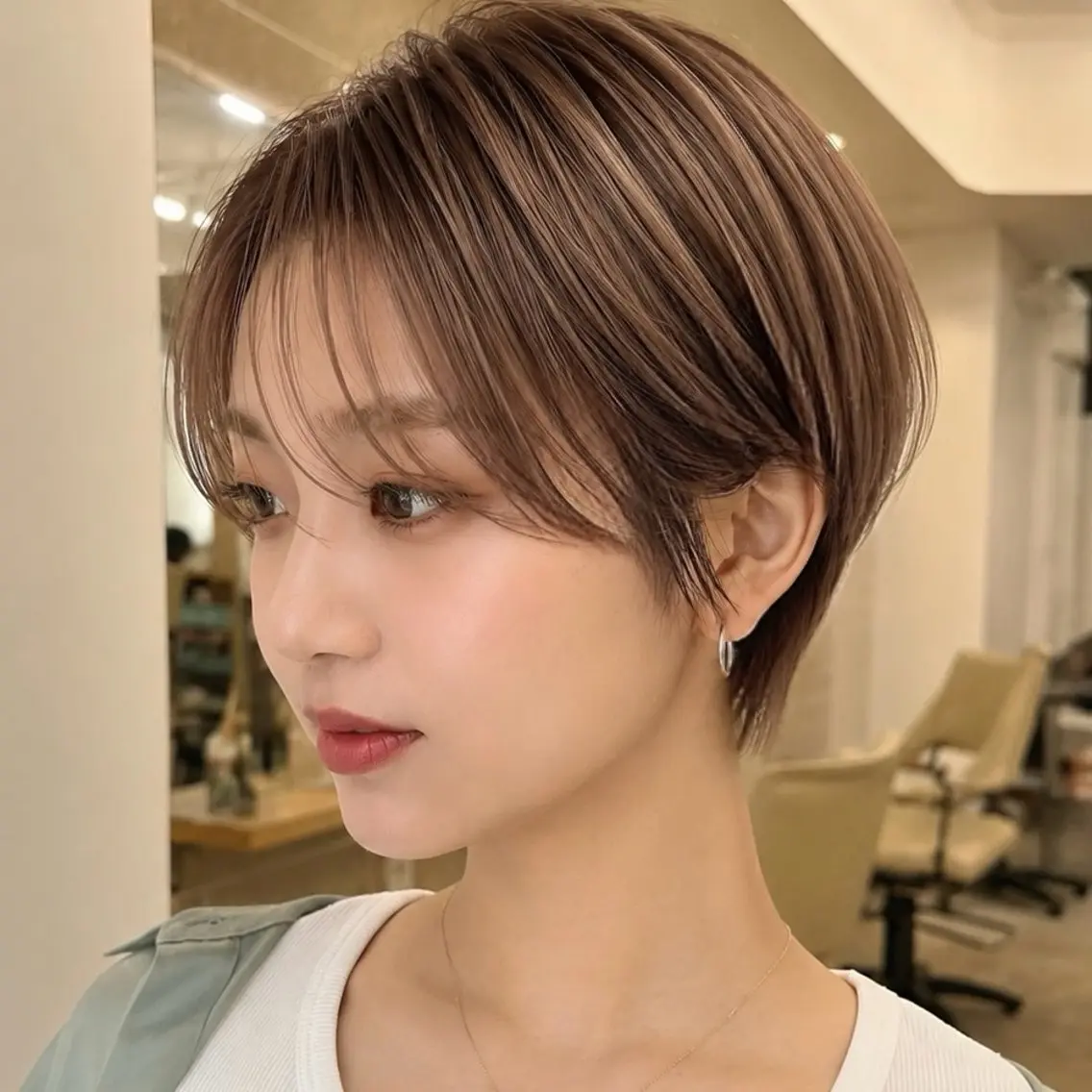 ショート カット ヘアカラー 似合わせカット🩵 なりたみゆうのヘアスタイル