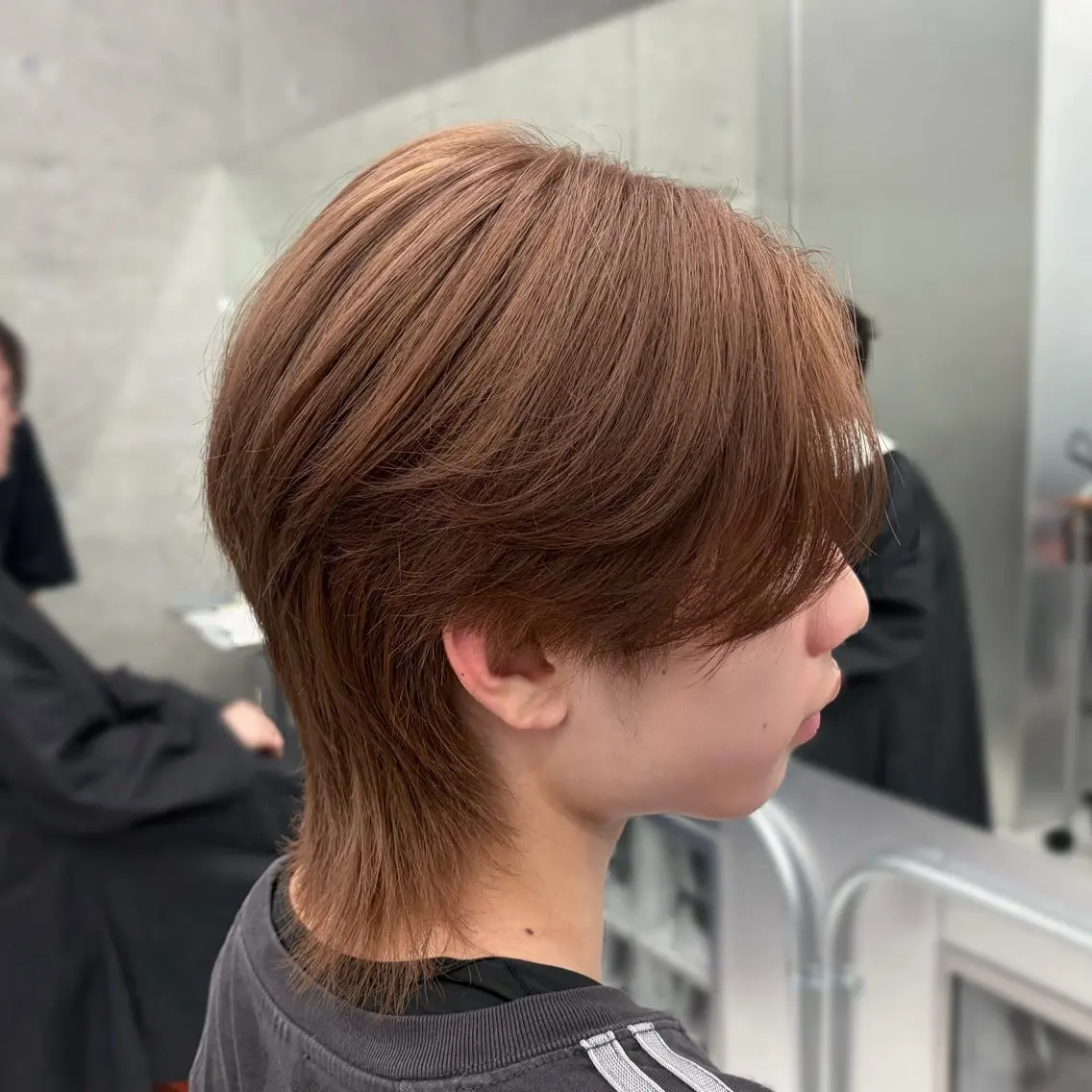 ミディアム カラー メンズ カット ヘアカラー トリートメント ʜᴀʀᴜᴋᴀ♱メンズ ウルフ/ブリーチのヘアスタイル