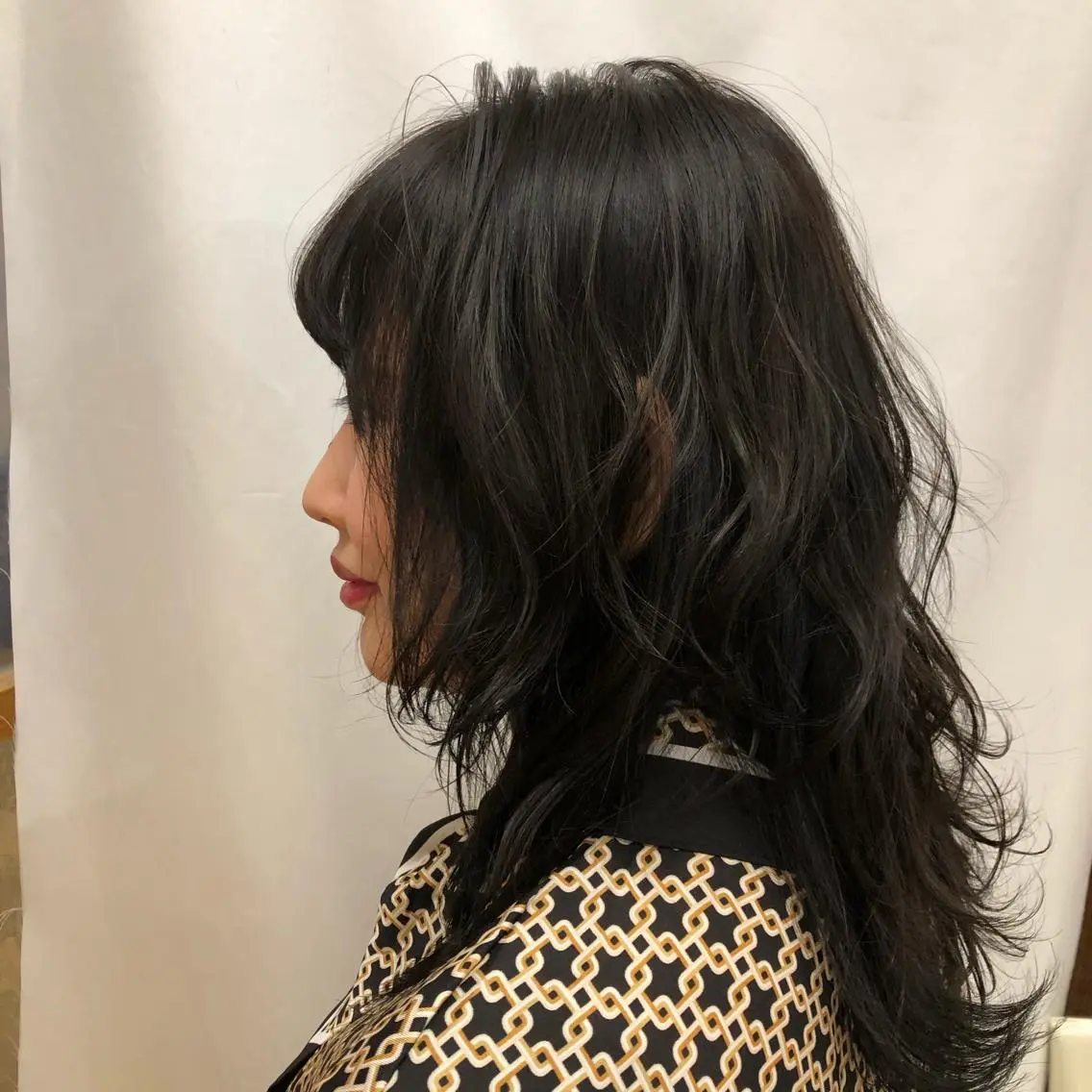 セミロング カラー パーマ ヘアアレンジ 暖色ボブ 🍊rikakoのヘアスタイル