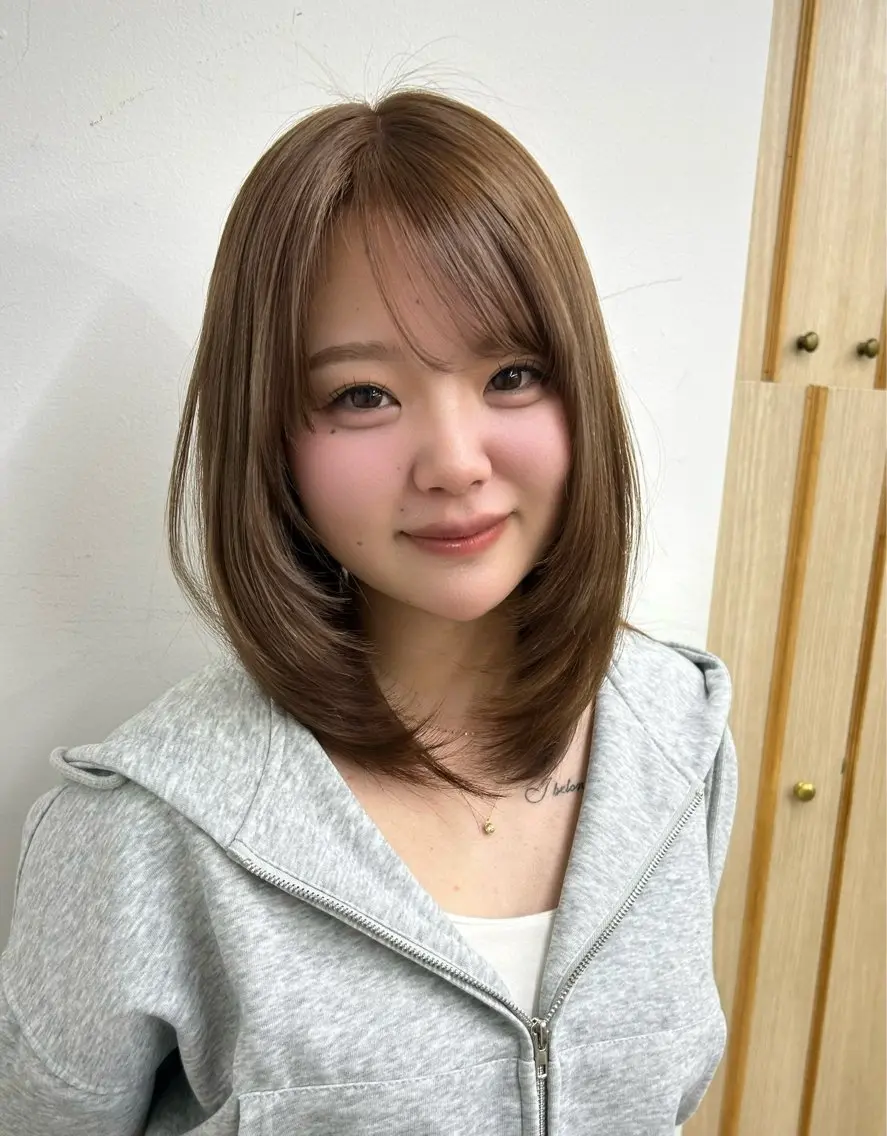 迷ったらコレ☝🏻‪‪骨格カット＋全体カラー＋レブリン酸トリートメント付きの写真