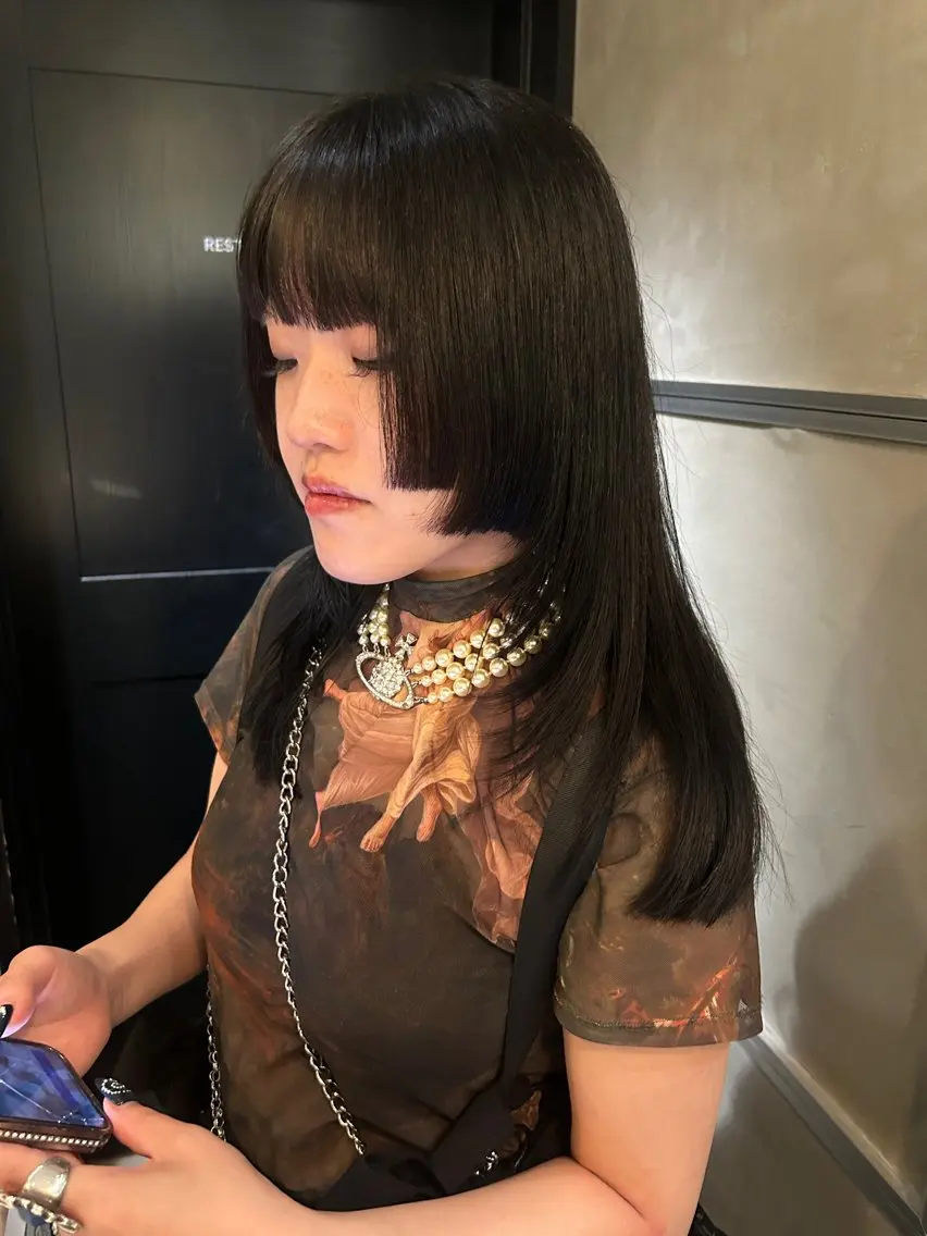 セミロング 姫カット レイヤーカット カット トリートメント ヘッドスパ デザイン/アレンジ ❤︎イシイレイのヘアスタイル