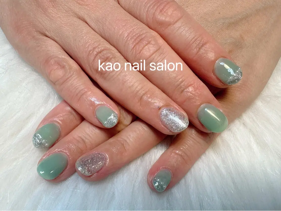ネイル ハンドネイル kao nail マグネット/長さだしのネイルデザイン