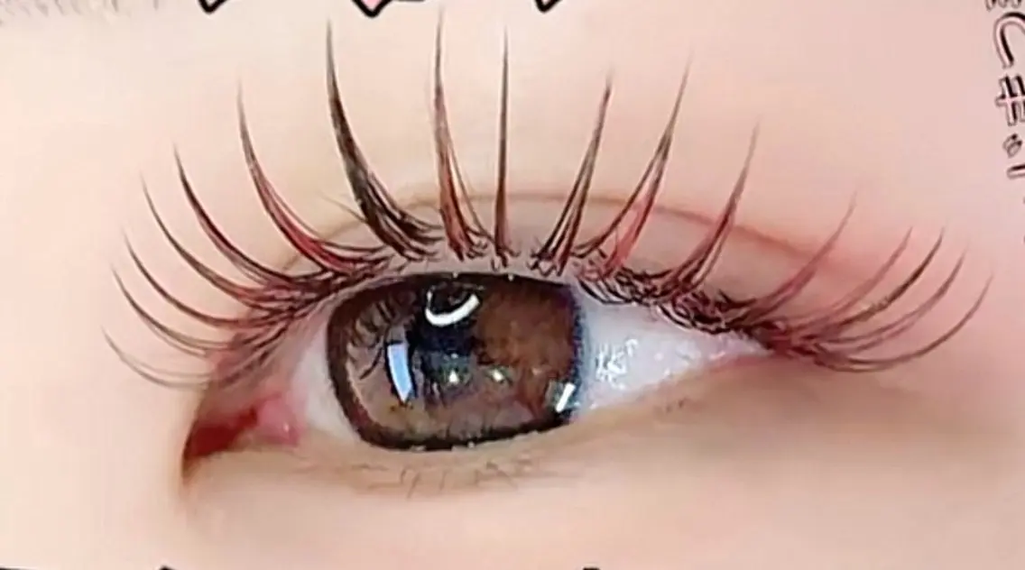 💎マツエクスタイル撮影モデル<桜🌸ピンク×ブラウンカラー>の写真