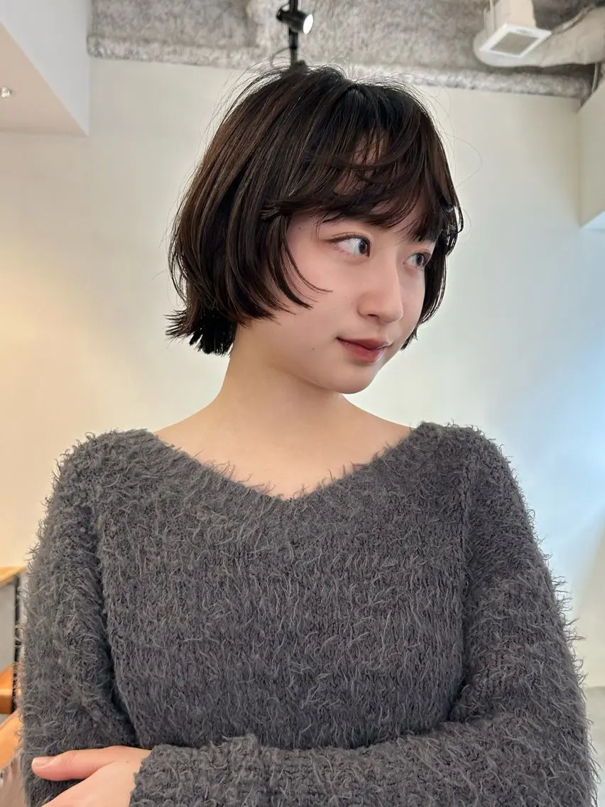 ショート ボブ 顔周りカット レイヤーカット カット ボブ/レイヤー 大阪梅田/きょうかのヘアスタイル