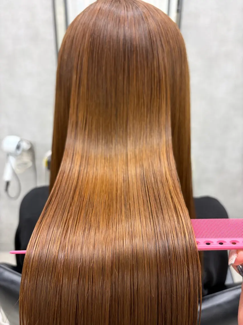 ロング カラー 髪質改善 縮毛矯正 トリートメント ヘアカラー 縮毛矯正 トリートメント すぐ巻ける縮毛矯正 🍀勝倉　麗のヘアスタイル