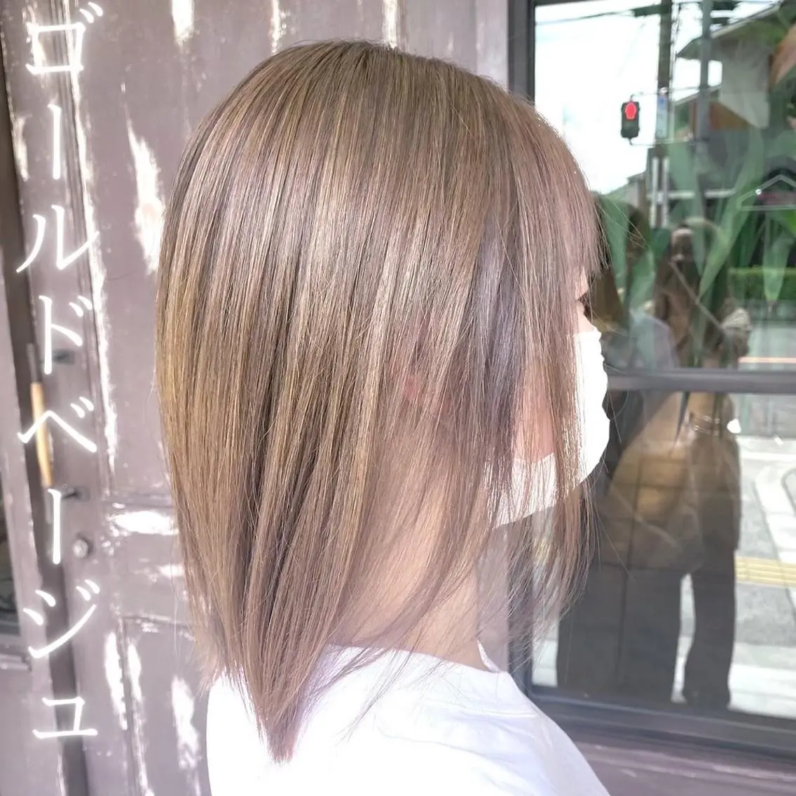 セミロング カラー アッシュ 透明感カラー グラデーションカラー ハイライトカラー インナーカラー ヘアカラー 川越 輝梨奈のヘアスタイル