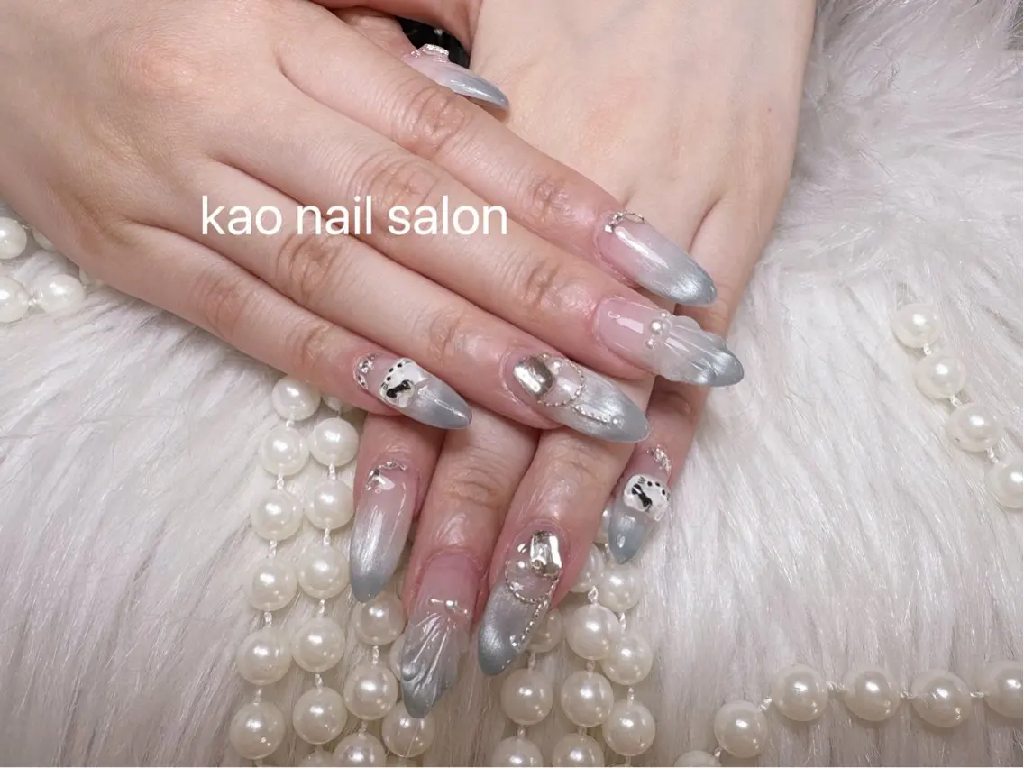 ネイル ハンドネイル kao nail マグネット/長さだしのネイルデザイン