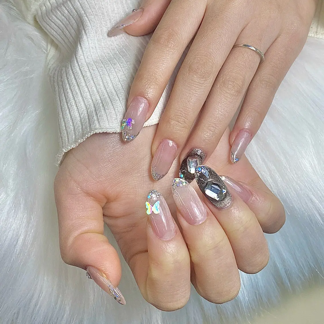 (ハンド)チップ長出し✨マグネット/フラッシュ🎀✨の写真