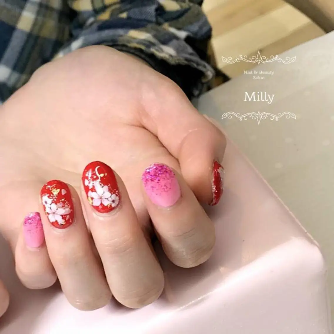 ネイル 桜ネイル milly nail （予約担当)のネイルデザイン