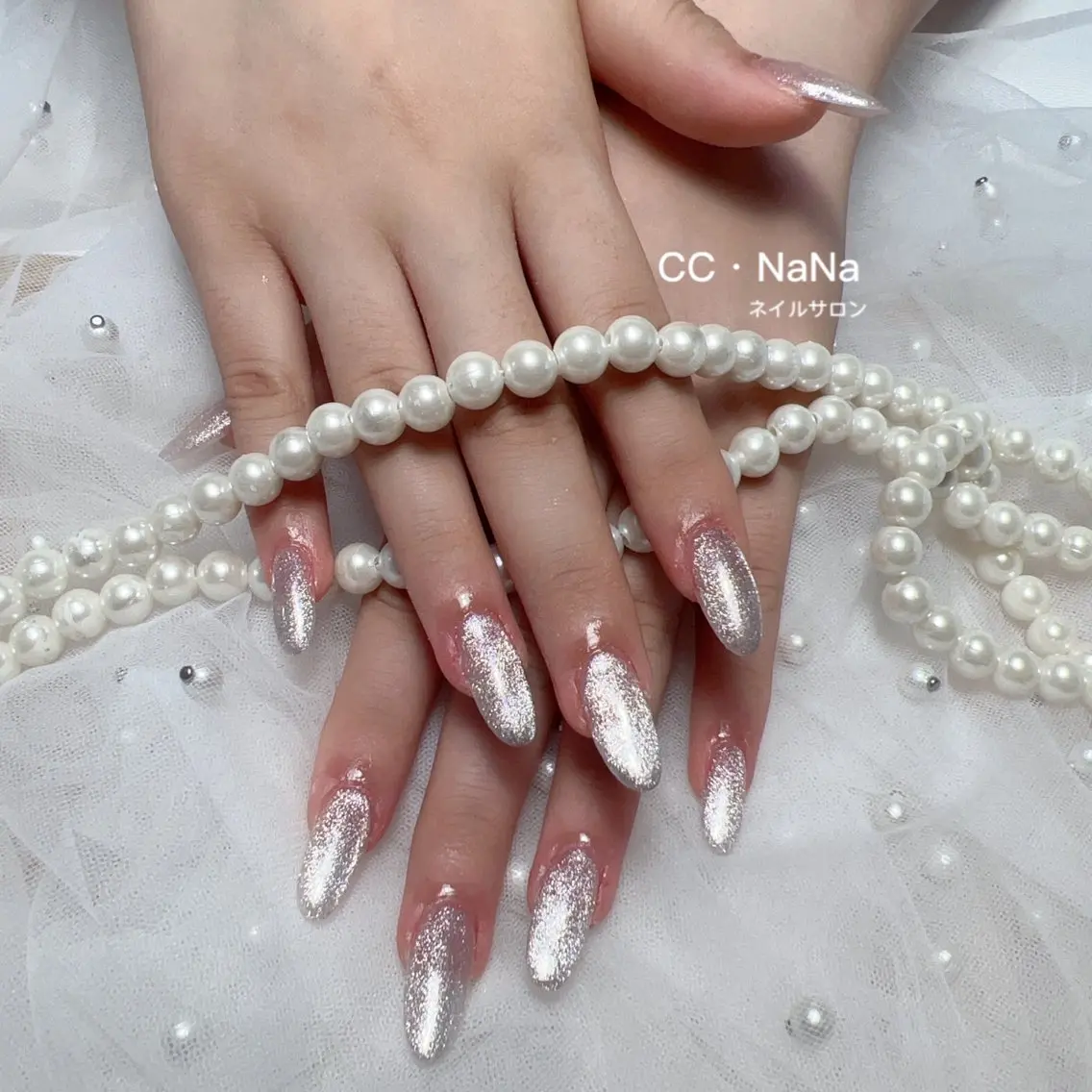 ネイル フラッシュネイル フラッシュマグ マグネットネイル スカルプネイル ハンドネイル 💎CC・NaNa 韓国風ネイル🌙Cのネイルデザイン