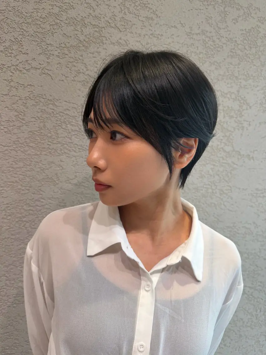 ショート カラー レイヤー|縮毛矯正 |韓国ボブ|岡田洸太のヘアスタイル