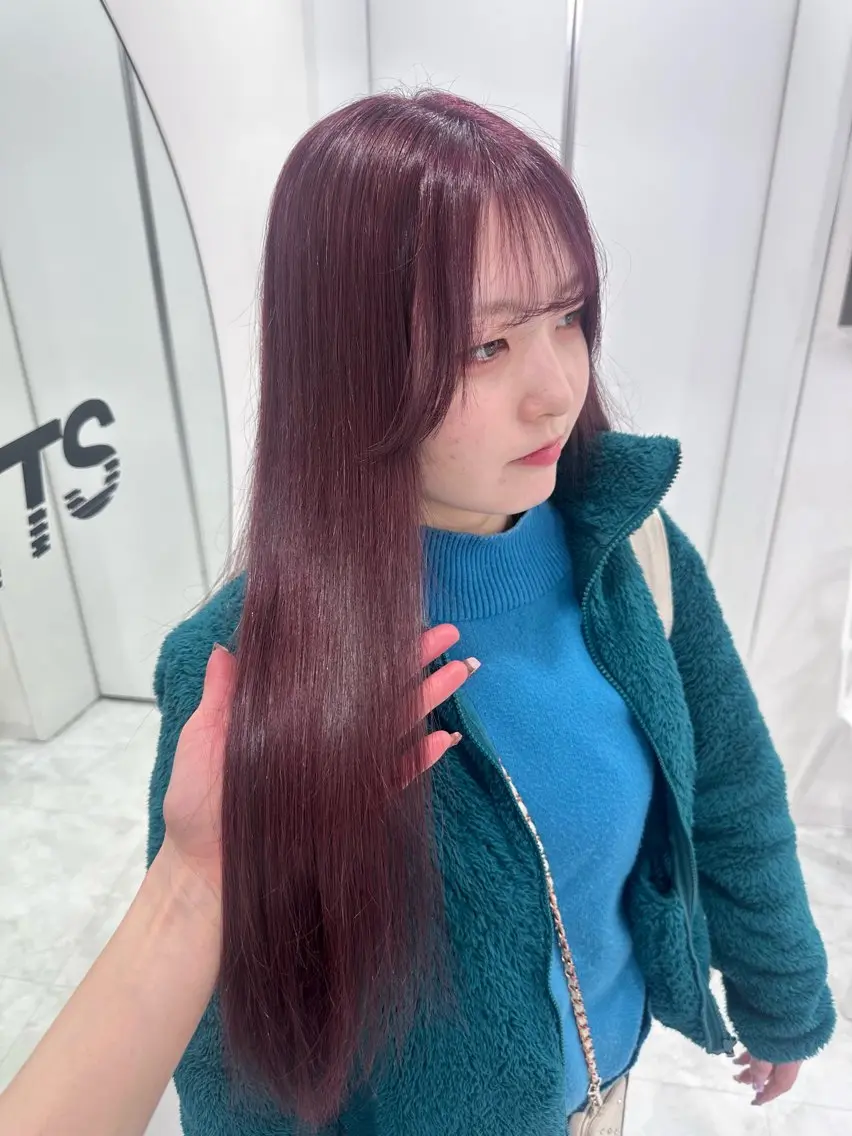 ロング ヘアカラー トリートメント 韓国ガーリー🤍ハイ トーン🤍Ayanaのヘアスタイル