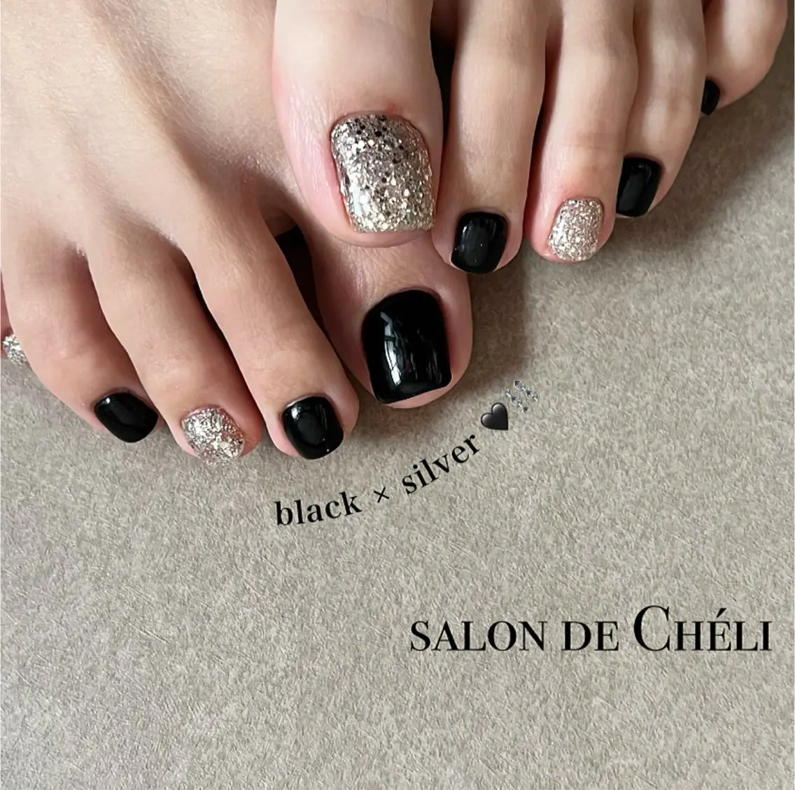 【Foot】4本アート＋ワンカラー🩰◝✩の写真