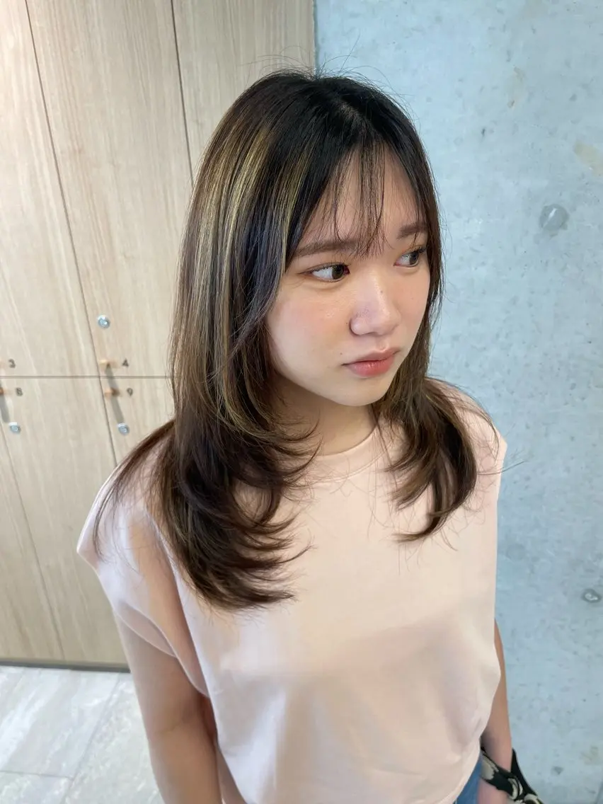 セミロング 🎀レイヤー/パーマ カラー/ai🎀のヘアスタイル