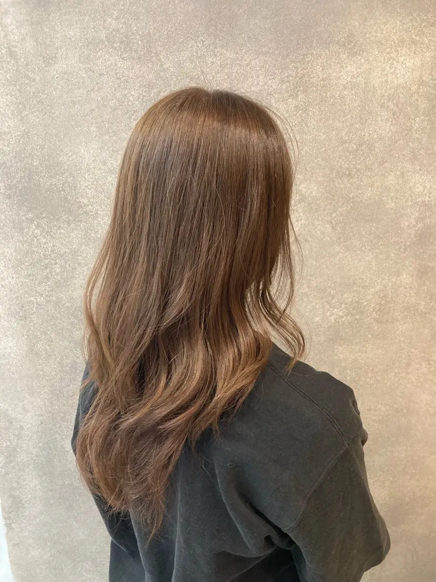 カラー ベージュカラー オリーブベージュ オレンジ 樋口 江理香のヘアスタイル
