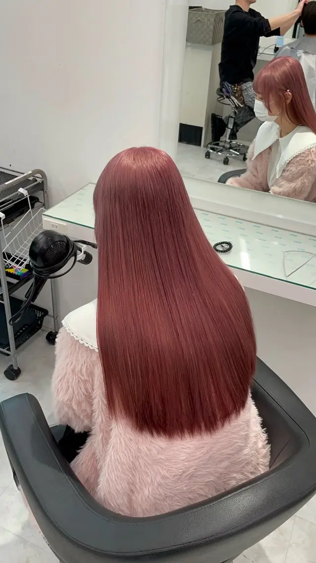 ロング ヘアカラー トリートメント ヘアセット ウルフカット×ハイ トーン職人🤍ゆうひのヘアスタイル