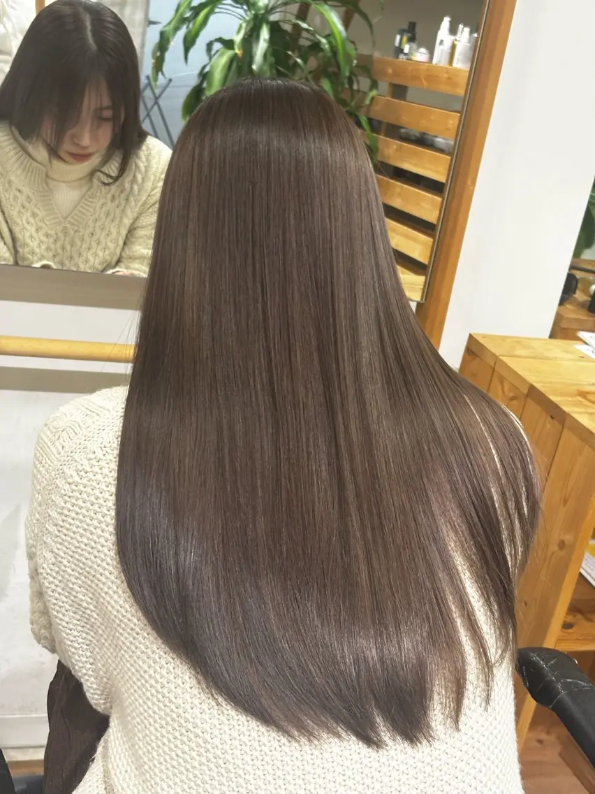 ロング カラー カット ヘアカラー 縮毛矯正 トリートメント Lino by hoNuaのヘアスタイル