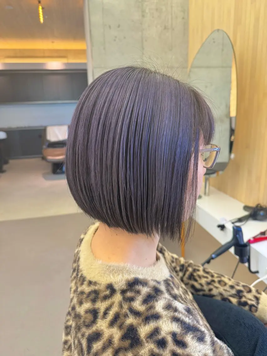 ショート カラー ブリーチ グレージュ ラベンダーカラー ラベンダーグレージュ ラベンダーグレー カット ヘアカラー トリートメント 【髪質改善】 kasumi🌷🌷のヘアスタイル