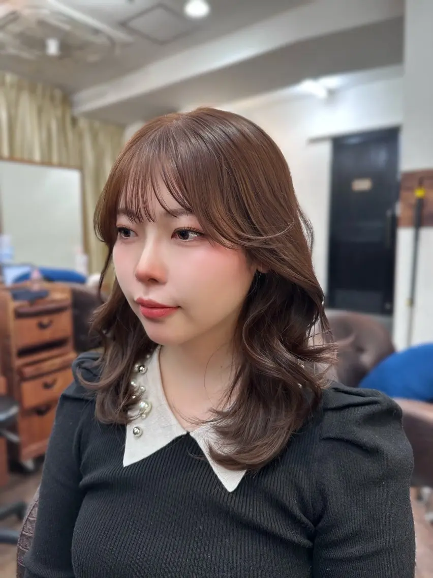 ミディアム ヘアカラー 🍀ひなた🍀 カットモデル募集🎀のヘアスタイル