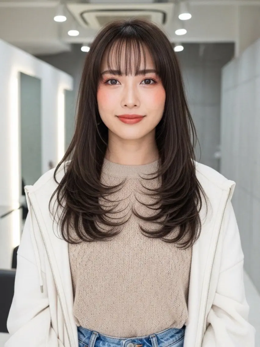 ロング 似合わせボブ✖️ 韓国レイヤー✨小関のヘアスタイル