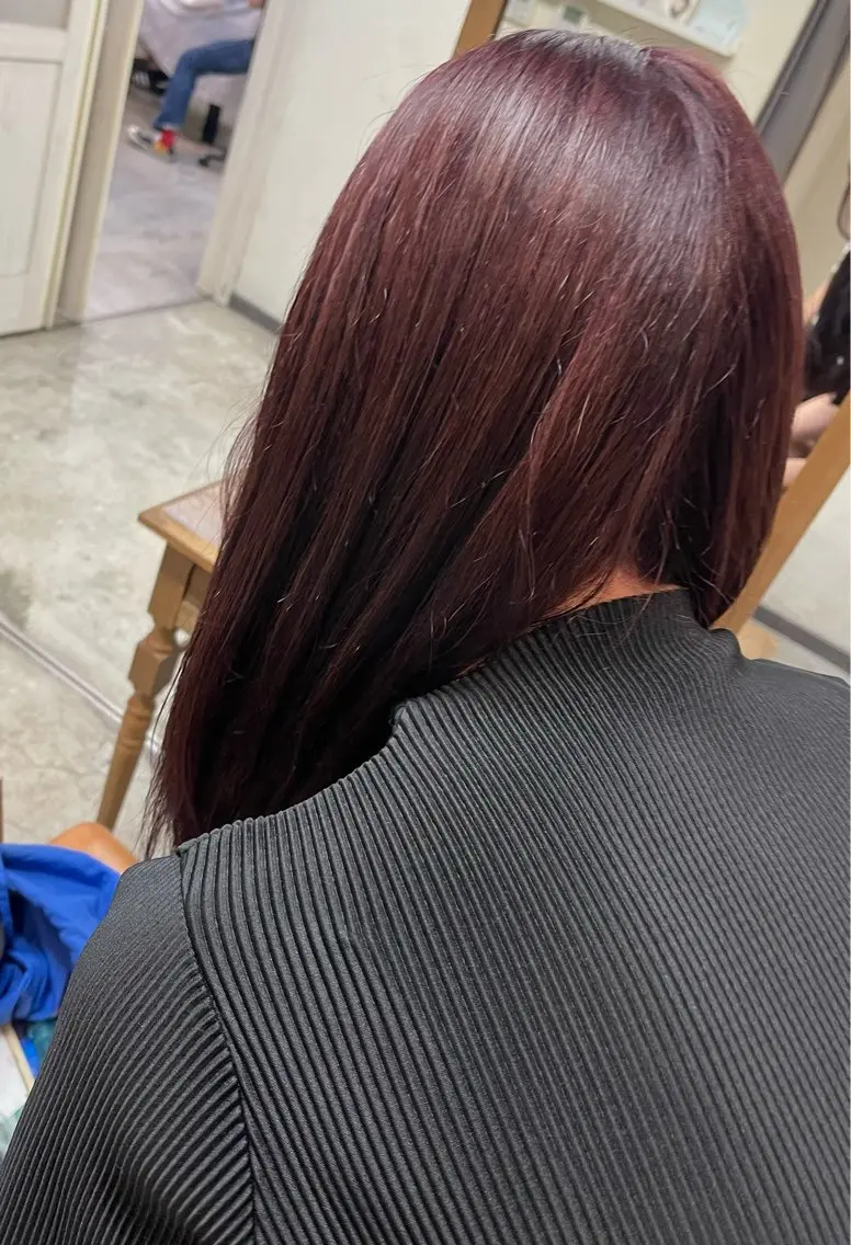 ロング ヘアカラー 🍥🎖️艶カラー 🦑🪼ヒヨ🪸🦀のヘアスタイル