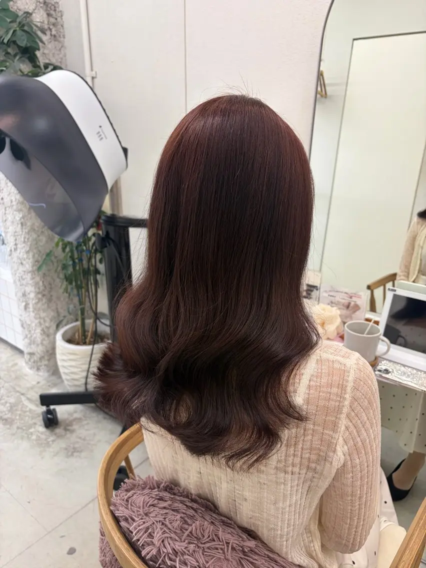 セミロング カラー ヘアカラー トリートメント 透明感カラー/名古屋 /栄/木下奈々望のヘアスタイル