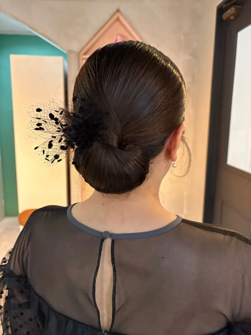 ミディアム カラー ヘアアレンジ ヘアセット ツキノキ　ミナ 8月から西梅田店のヘアスタイル