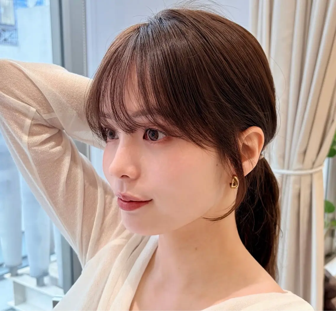 ミディアム カラー ワンカールレイヤー 顔周り☺︎shunのヘアスタイル