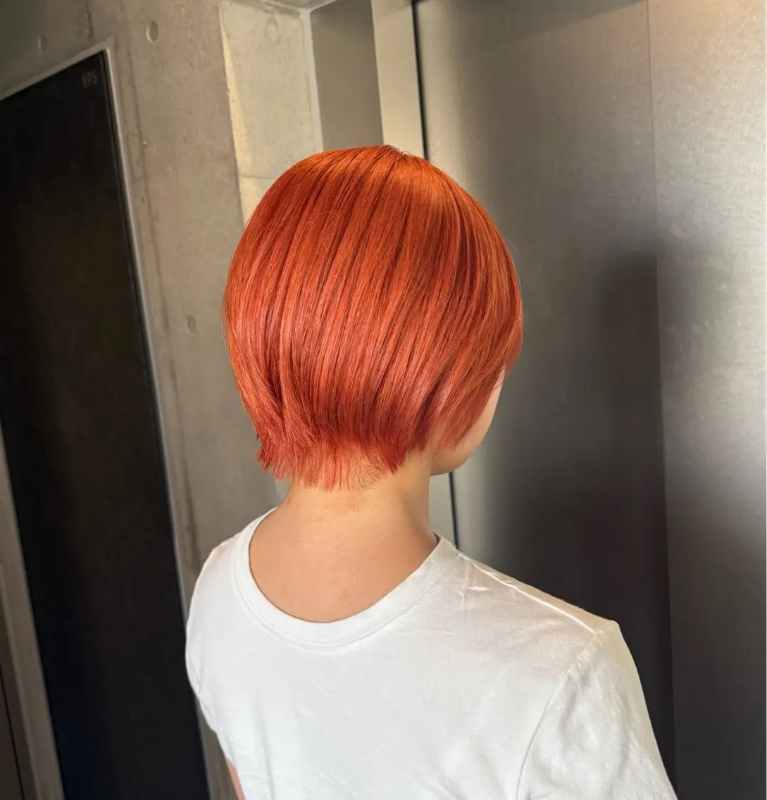 ショート カット ヘアカラー トリートメント 柔め透明感血色カラー 暖色/レイヤー/ゆいのヘアスタイル