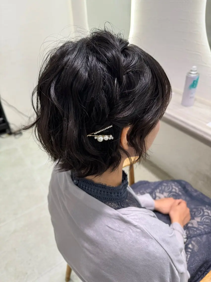 ショート ショートヘア ヘアセット 木村 ゆきのヘアスタイル