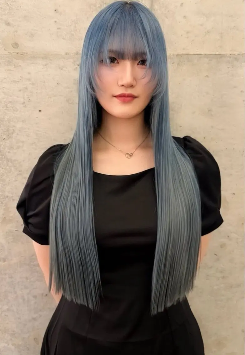 ロング カット ヘアカラー トリートメント 海外ヘア/バタフライ レイヤー/ヒラキのヘアスタイル