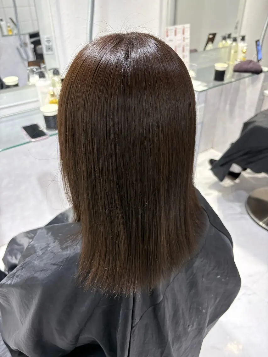 ミディアム カラー ヘアカラー トリートメント うる艶ワンホン/ HINANO🩶のヘアスタイル