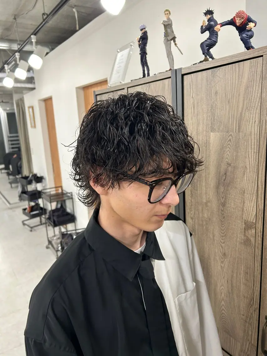 パーマ メンズ カズキ🌼曲がる 縮毛矯正のヘアスタイル