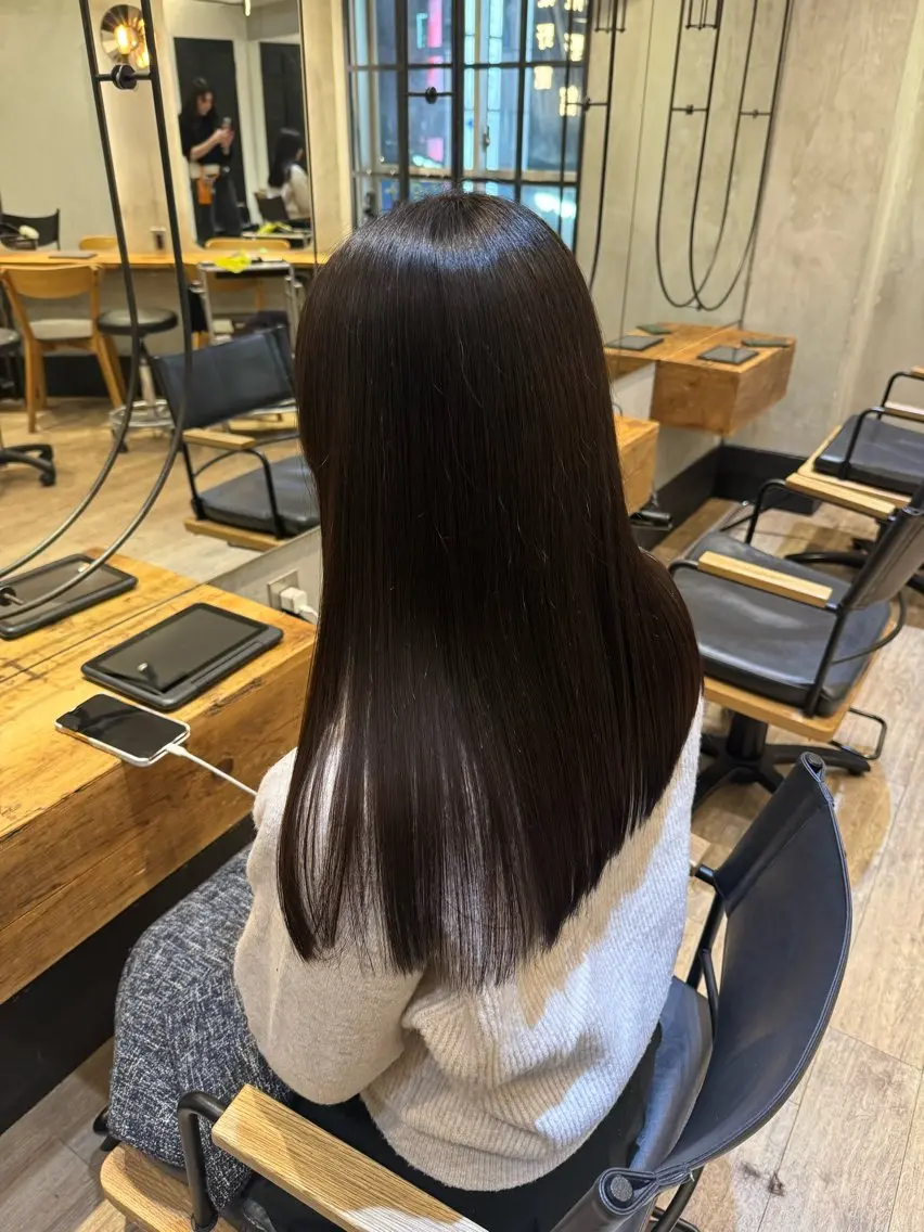 セミロング ヘアカラー トリートメント 新宿/顔周りカット +レイヤー＝しずく♩のヘアスタイル