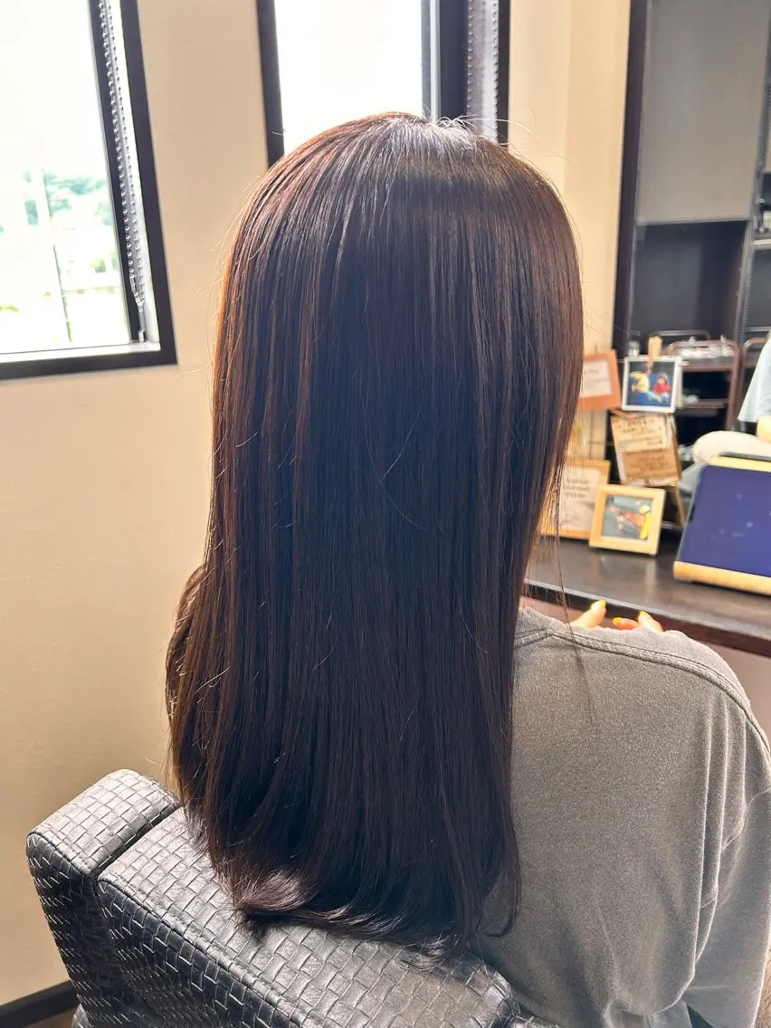 ロング カラー パーマ やまだ ゆいのヘアスタイル