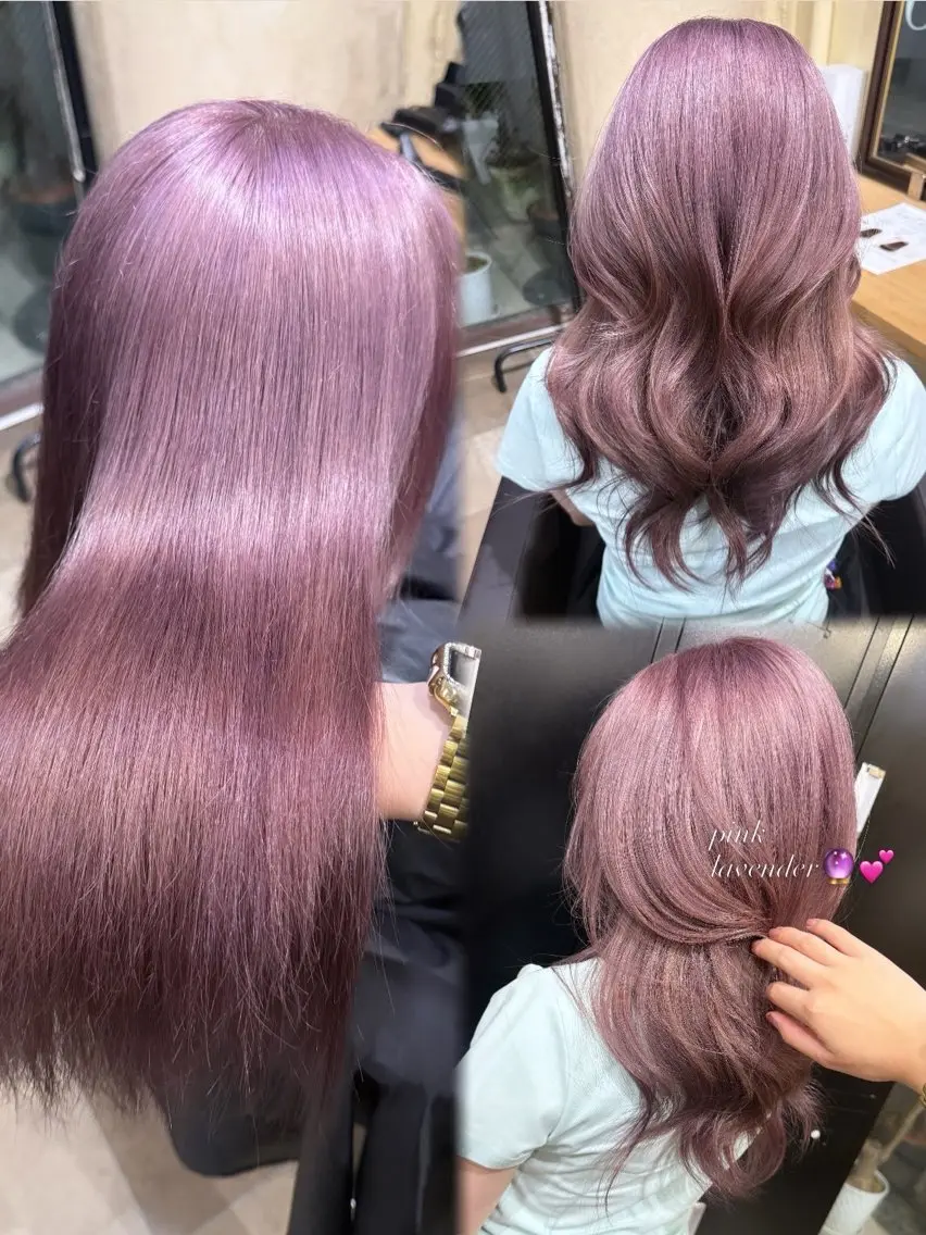 セミロング ヘアカラー ⠀ 流菜のヘアスタイル